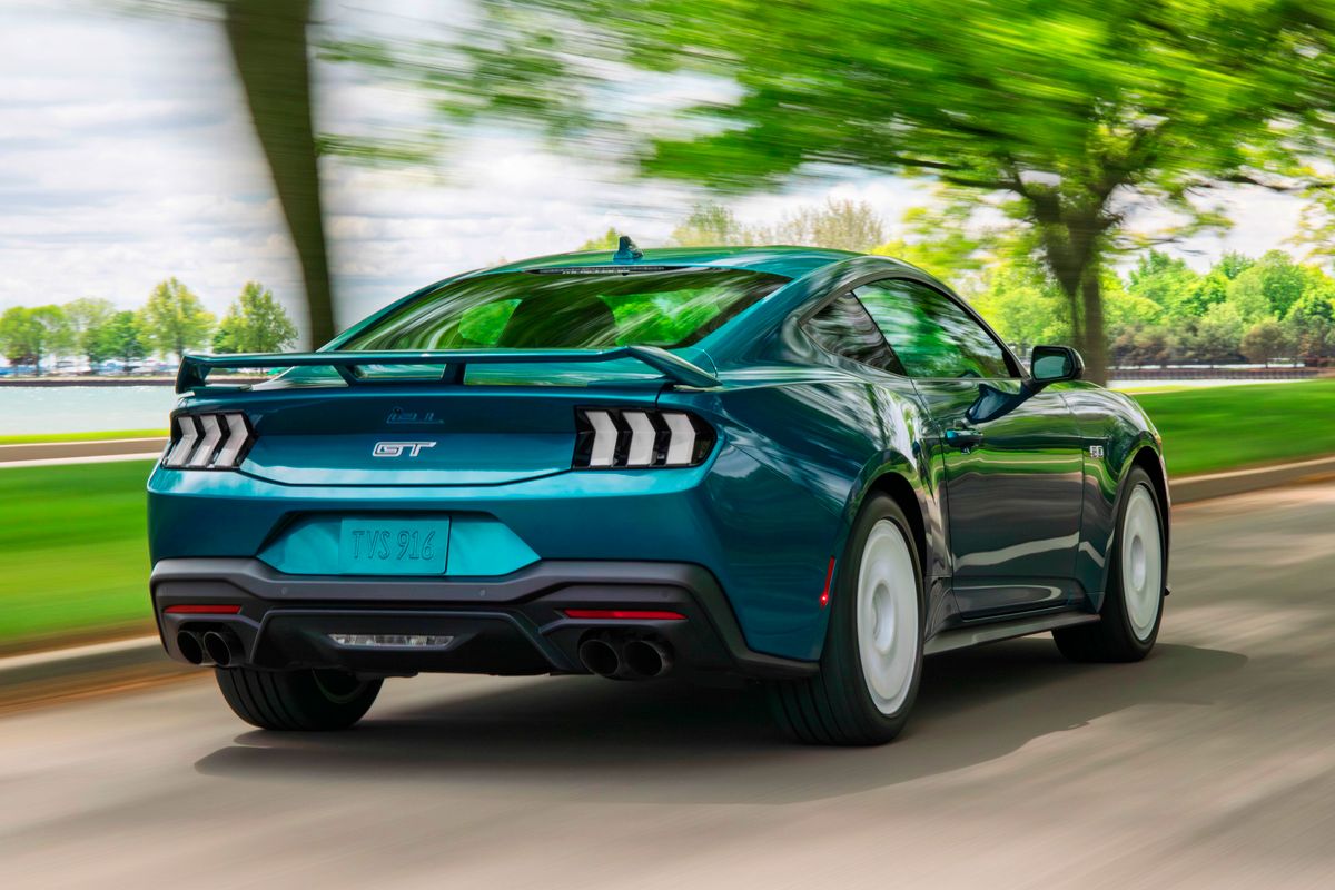 Preproduction 2026 Mustang GT Premium shown with optional equipment and extra cost color.