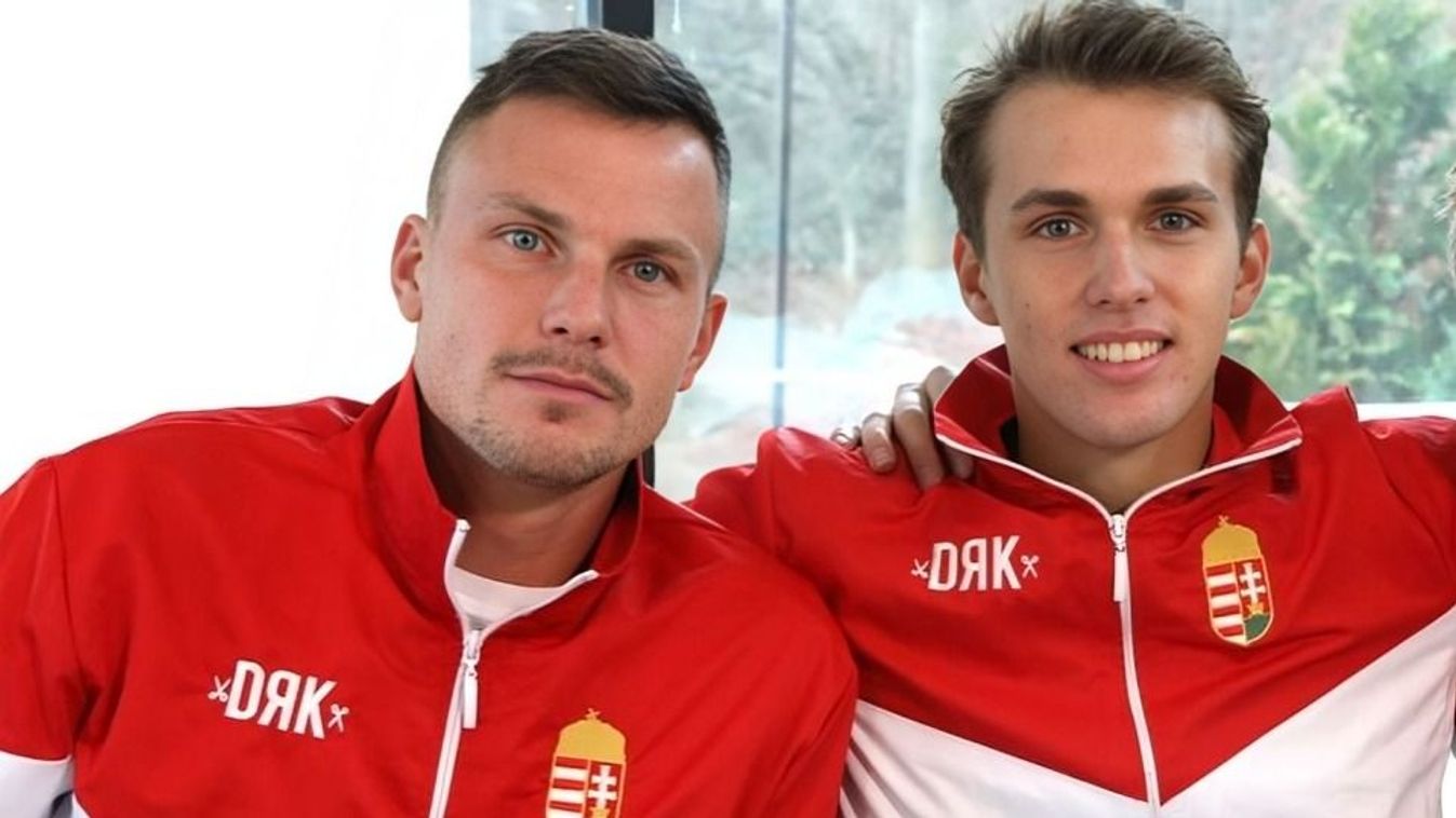 Fucsovics Márton (balra) és Piros Zsombor, a magyar férfitenisz két junior egyéni Grand Slam-győztese.