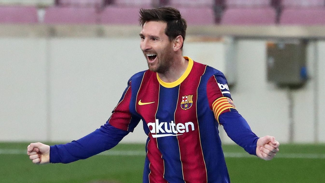 Lionel Messi 2021 áprilisában még a Barcelona mezében