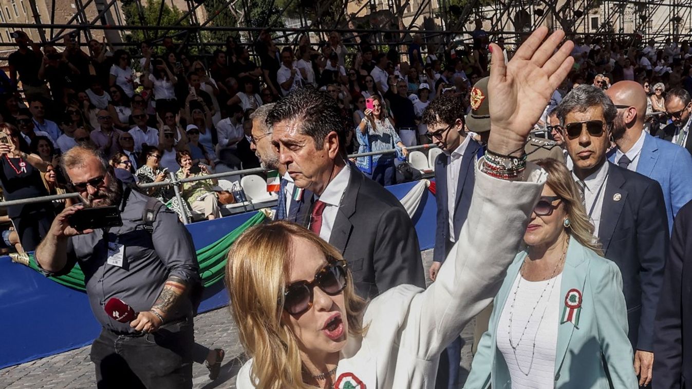 Giorgia Meloni olasz miniszterelnök (Fotó: AFP)
