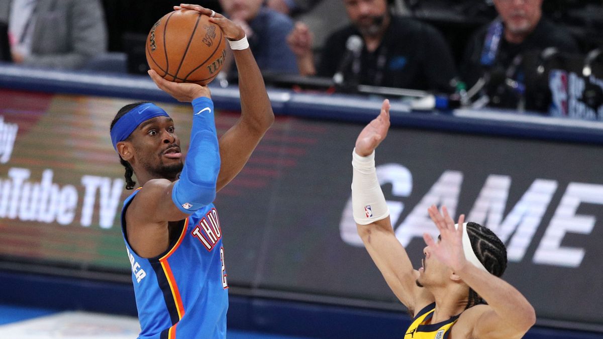 Az Oklahoma City Thunder sztárja Shai Gilgeous-Alexander ellen nem volt ellenszere a honfitársának Andrew Nembhardnak. 