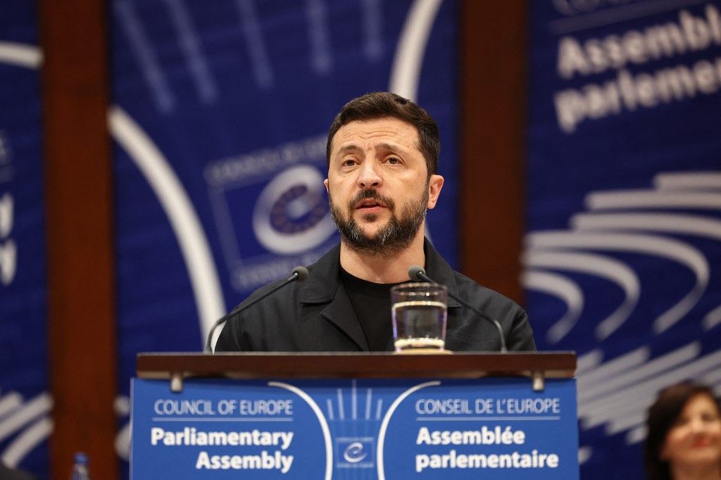 Ukrajna elnöke, Volodimir Zelenszkij Fotó: AFP