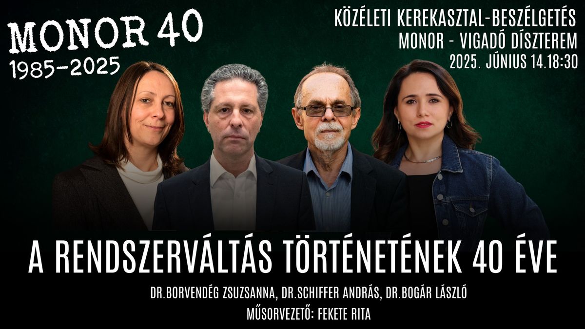 A monori találkozóról szóló megemlékezésen lesz egy kerekasztal beszélgetés is, amelyen Borvendég Zsuzsanna, Schiffer László és Bogár László fog vitázni egymással (Forrás: Facebook)