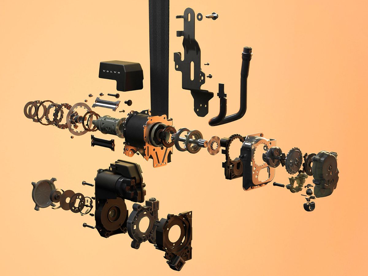 New multi-adaptive safety belt - exploded view
