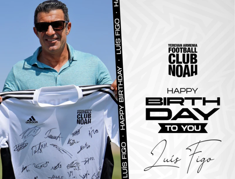 Luís Figo tavaly ellátogatott a Noah akadémiájára, és egy aláírt mezt kapott ajándékba