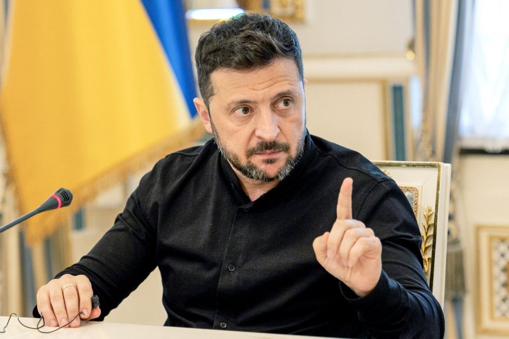 Volodimir Zelenszkij ukrán elnök (Fotó: AFP)