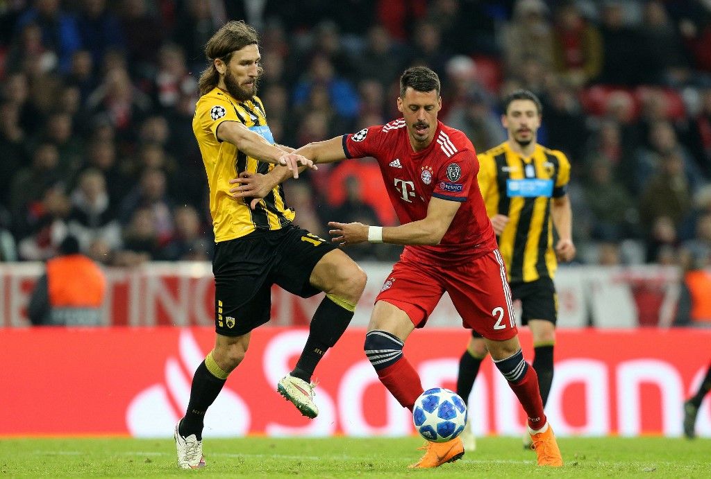 Sandro Wagner a Bayern München mezében a Bundesligában.