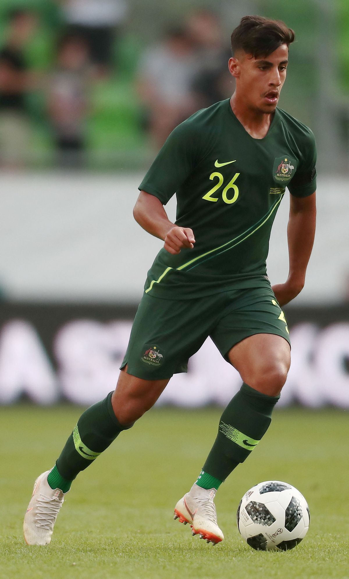 Daniel Arzani az ausztrál válogatott színeiben játszott már az FTC stadionjában, be is vette Dibusz Dénes kapuját