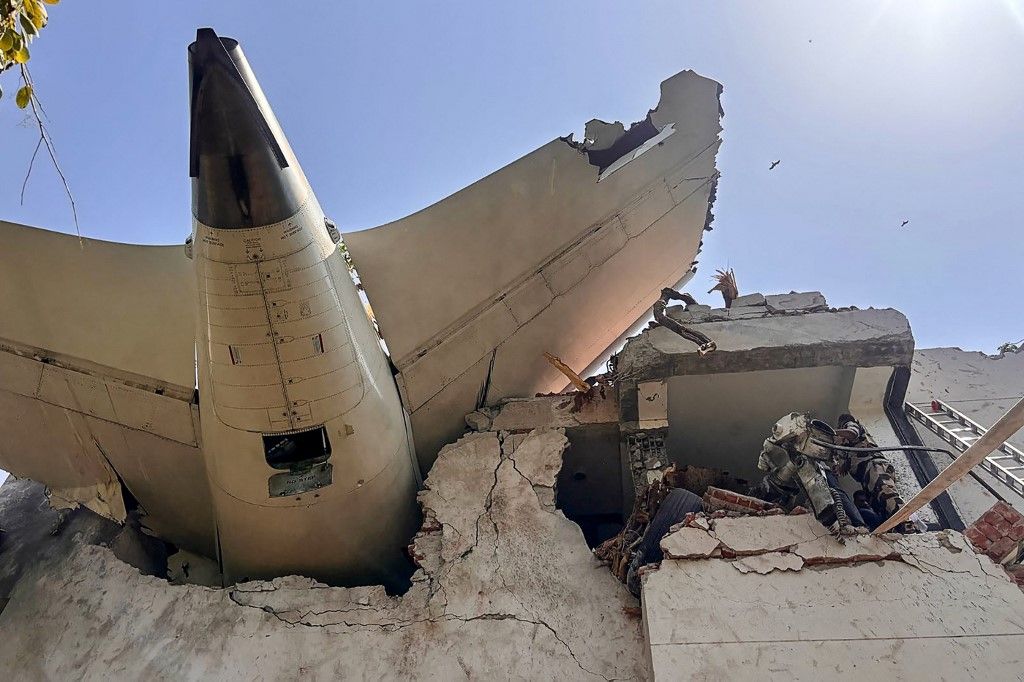 Air India repülőgép hátulja (Fotó: AFP)
