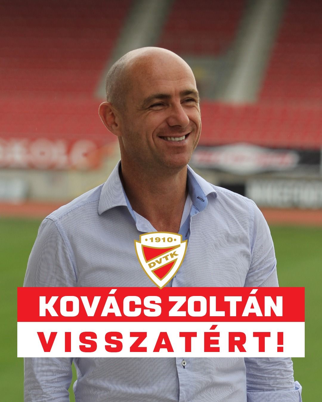 A Diósgyőr ezzel a képpel jelentette be Kovács Zoltán visszatérését