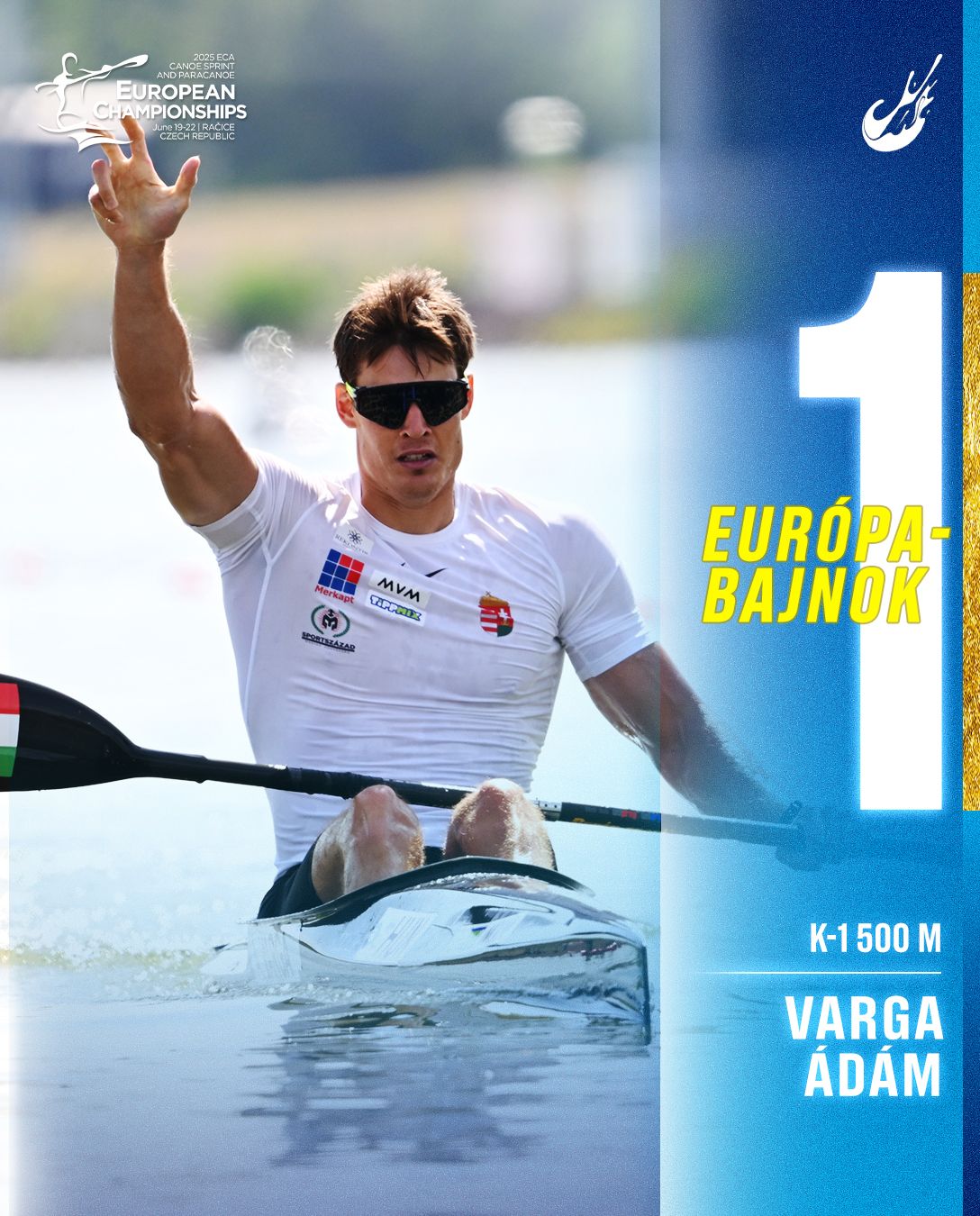 Varga Ádám győzelme K-1 500-on a racicei kajak-kenu Európa-bajnokságon tulajdonképpen papírforma