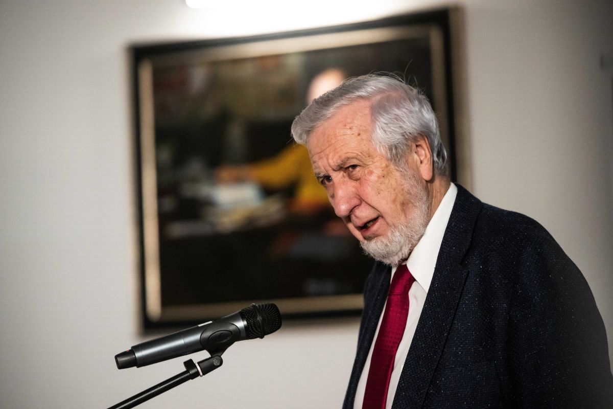 Budapest, 2022. november 21.
Jeszenszky Géza korábbi washingtoni nagykövet, volt külügyminiszter beszédet mond a Nemzeti Közszolgálati Egyetem Stratégiai Tanulmányok Intézetének John Lukacs és az amerikai konzervativizmus című pódiumbeszélgetésén az egyetem John Lukacs termében 2022. november 21-én.
MTI/Mónus Márton