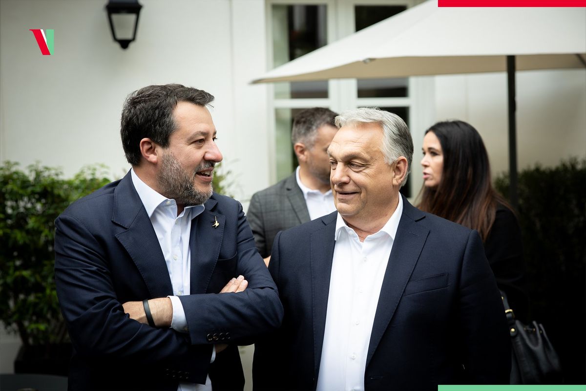 Matteo Salvini is beszédet mondott a Patrióták nagygyűlésén