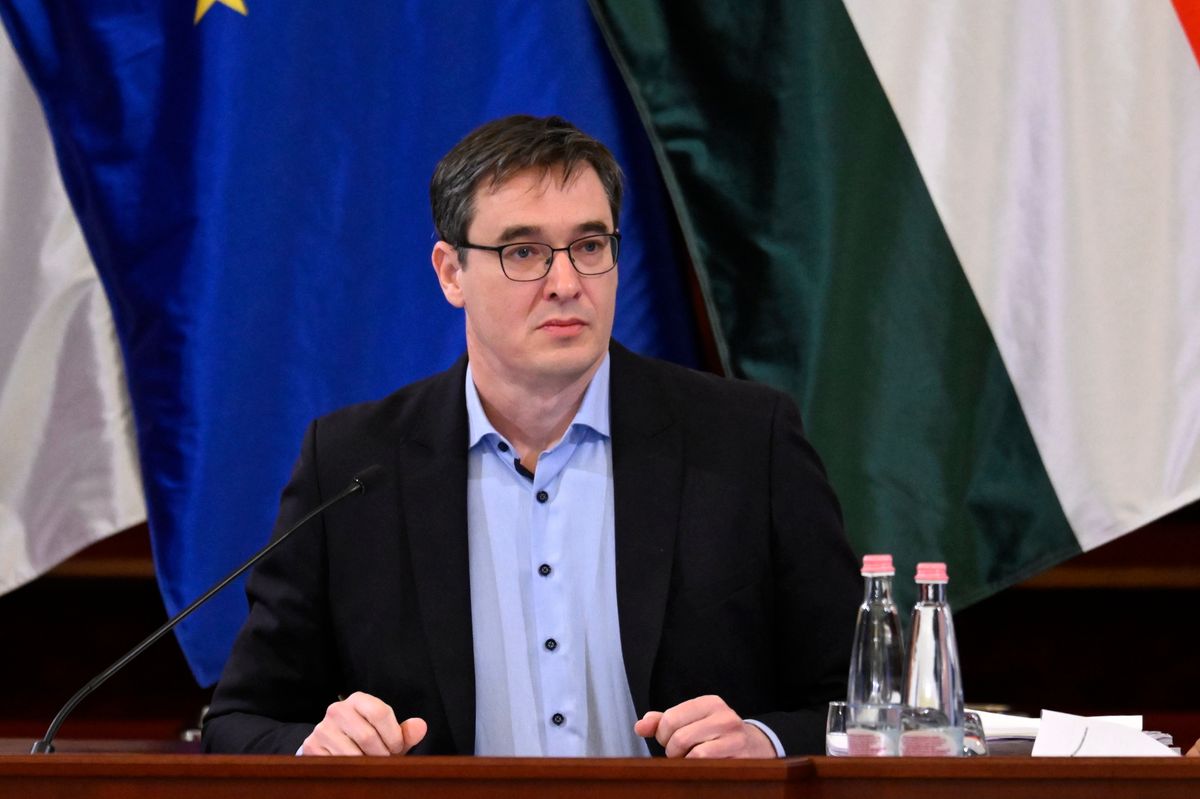 Budapest, 2025. február 26.
Karácsony Gergely főpolgármester a Fővárosi Közgyűlés ülésén a Városháza dísztermében 2025. február 26-án.
MTI/Purger Tamás