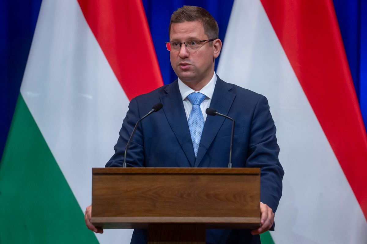 Budapest, 2025. július 3.
Gulyás Gergely, a Miniszterelnökséget vezető miniszter a Kormányinfó sajtótájékoztatón a Karmelita kolostorban 2025. július 3-án.
MTI/Balogh Zoltán