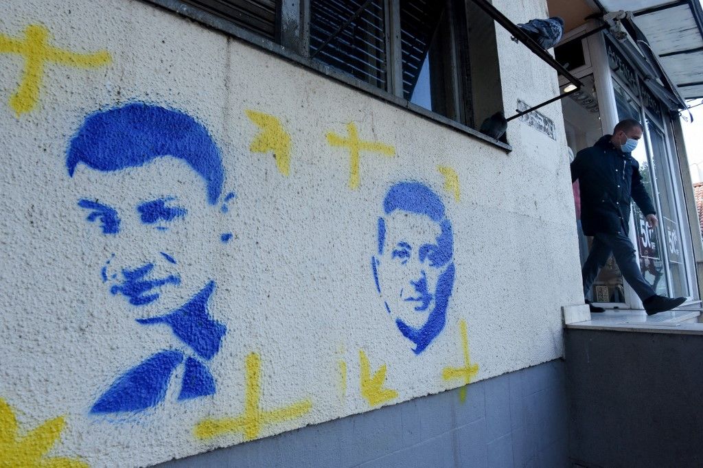 Zelenszkij ukrán elnök és Vitalij Klicsko kijevi polgármester viszonya az elmúlt években látványosan kiéleződött (Fotó: SAVO PRELEVIC / STF)