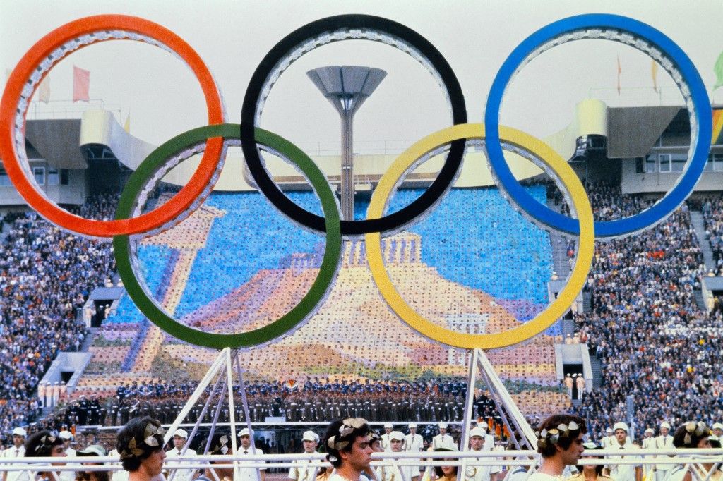 Pillanatkép a moszkvai olimpia megnyitó ünnepségéről