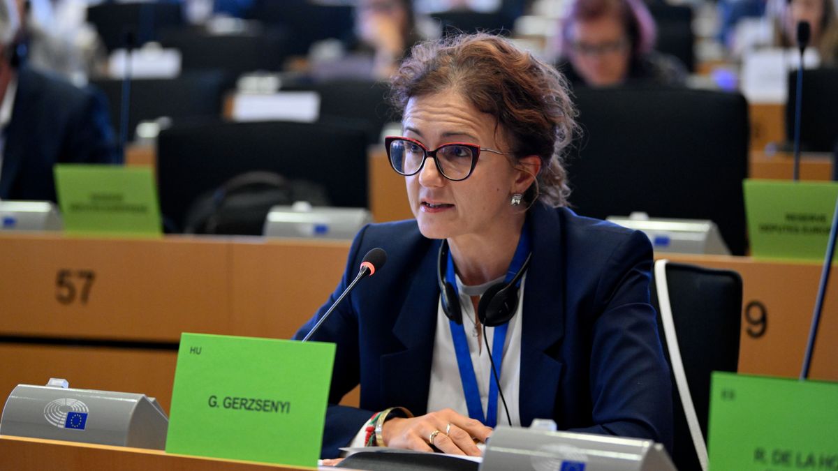 Brüsszel, 2024. szeptember 23.
Gerzsenyi Gabriella, a Tisza Párt EP-képviselője felszólal az Európai Unió Tanácsa soros magyar elnökségi programjának ismertetésén az Európai Parlament Környezetvédelmi, Közegészségügyi és Élelmiszerbiztonsági Bizottságának (ENVI) ülésén Brüsszelben 2024. szeptember 23-án.
MTI/Purger Tamás