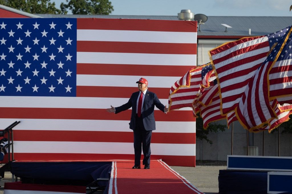 DES MOINES, IOWA - JULY 03: U.S. President Donald Trump arrives for a rally to kick off the July Fourth holiday weekend at the Iowa State Fairgrounds on July 03, 2025 in Des Moines, Iowa. The president used the opportunity to tout his just-passed "One Big Beautiful Bill Act" which outlines his administration's spending priorities. Scott Olson/Getty Images/AFP (Photo by SCOTT OLSON / GETTY IMAGES NORTH AMERICA / Getty Images via AFP)
