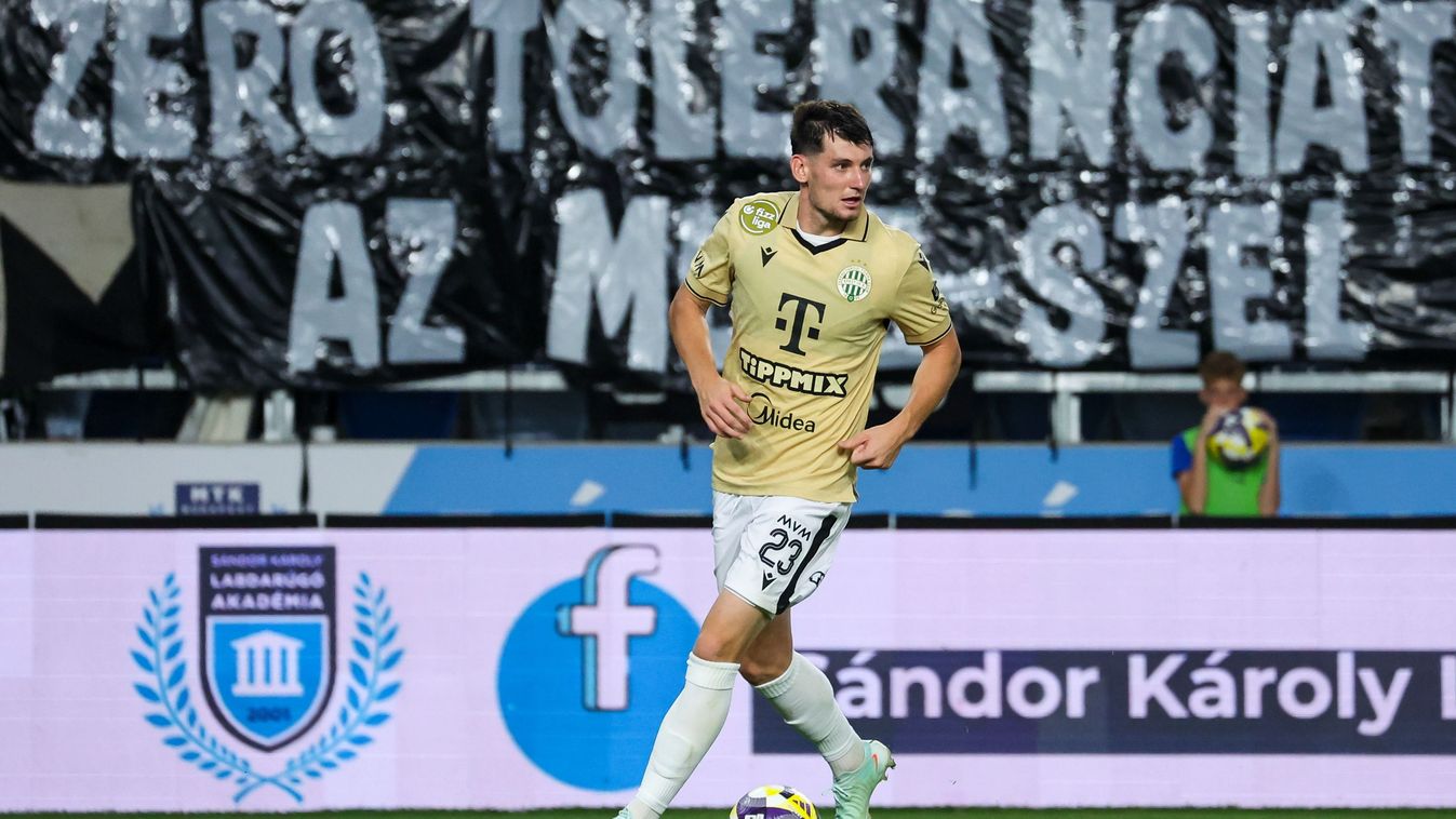 rasszizmus
Budapest, 2025. július 26.
Ötvös Bence, a Ferencváros játékosa a labdarúgó Fizz Liga 1. fordulójában játszott MTK Budapest - Ferencvárosi TC mérkőzésen a Hidegkuti Nándor Stadionban 2025. július 26-án.
MTI/Hegedüs Róbert