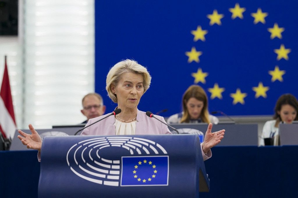 Ursula von der Leyen Fotó: JEAN-CHRISTOPHE VERHAEGEN / AFP
