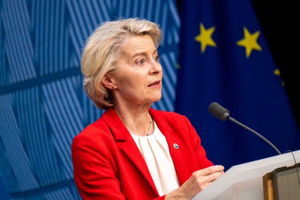 Ursula von der Leyen Fotó: MARTIN BERTRAND / Hans Lucas