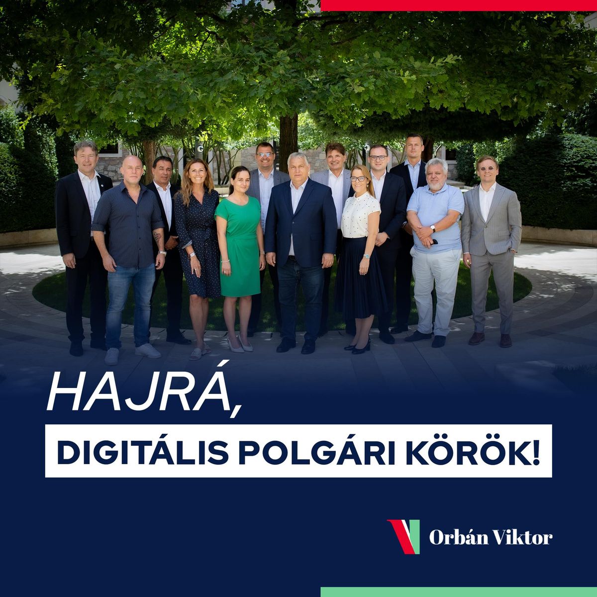 Az egyes számú digitális polgári kör tagjai (Forrás: Facebook/Orbán Viktor)