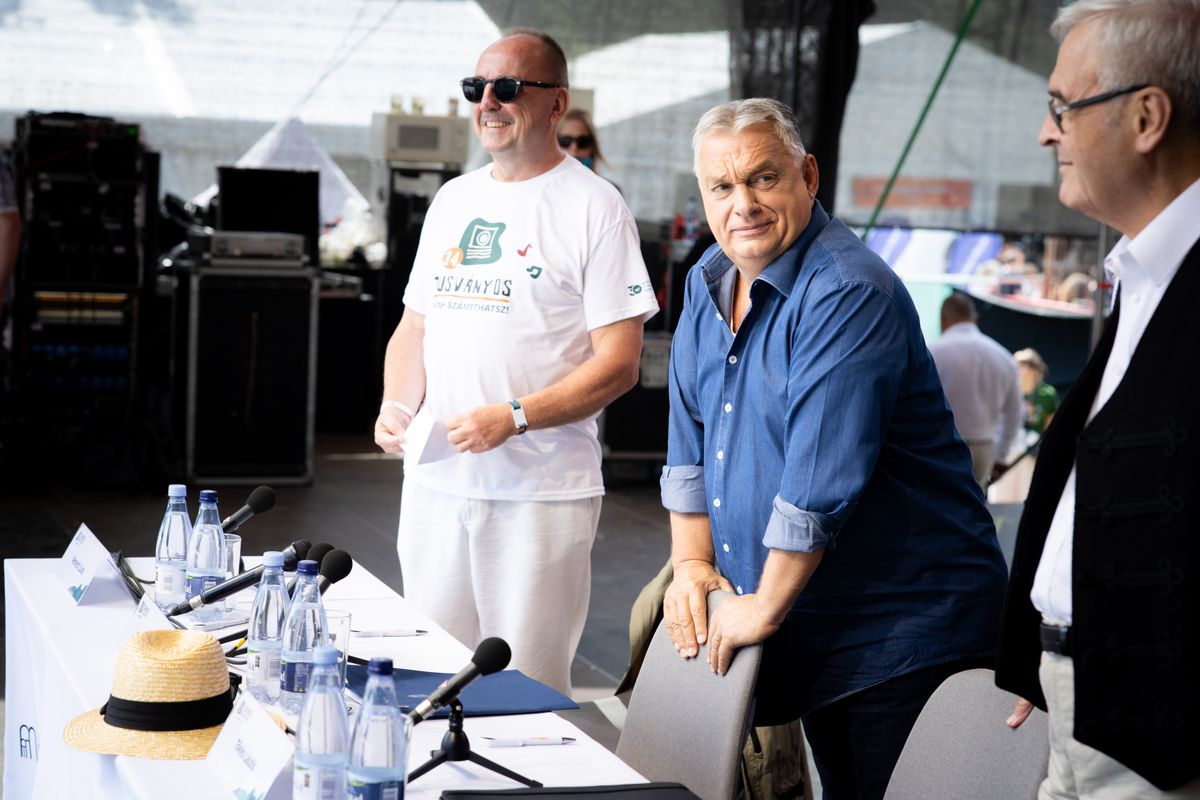 Orbán Viktor miniszterelnök Tusnádfürdőn tart előadást 
