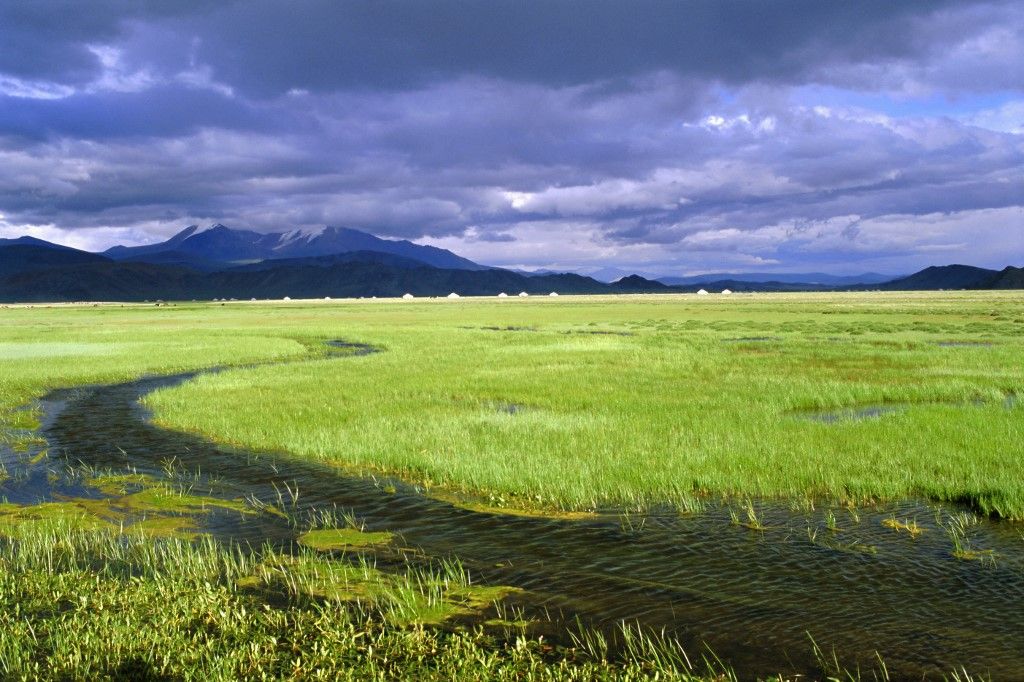 Kazakh encampment, Tolbo, Bayan-olgii, Mongolia (Photo by Bruno Morandi / Robert Harding Premium / robertharding via AFP)