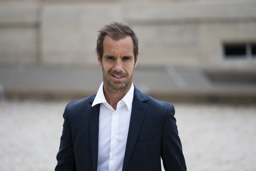 tenisz, Richard Gasquet during the celebrations of Paris Saint-Germain at Palais de l Elysee on June 1, 2025 in Paris, France. (Photo by Magali Cohen / Hans Lucas via AFP)