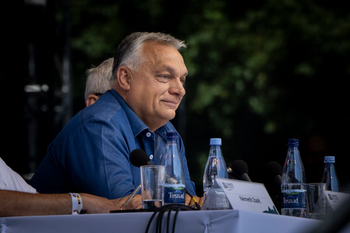 Orbán Viktor miniszterelnök a 34. Bálványosi Nyári Szabadegyetem és Diáktáborbana jelentette be, elindulnak a Digitális Polgári Körök (Fotó: MTI/Miniszterelnöki Kommunikációs Főosztály/Fischer Zoltán)