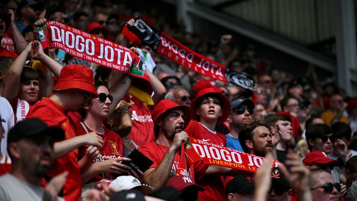 A Liverpool szurkolói Diogo Jota emlékére többször is elénekelték a portugálról írt dalt