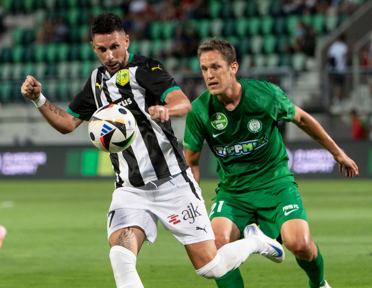 Bognár György szívesen látná Papp Kristófot (jobbra) a magyar válogatottban, Marco Rossi, Paks, 2024. július 25.Papp Kristóf (j), a Paksi FC és Gyurcsó Ádám, a ciprusi AEK Larnaca játékosa a labdarúgó Konferencia Liga selejtezőjének 2. fordulójában játszott Paksi FC - AEK Larnaca mérkőzésen a Paksi FC Stadionban 2024. július 25-én.MTI/Szigetváry Zsolt