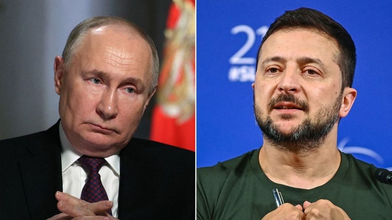 Vlagyimir Putyin és Volodimir Zelenszkij