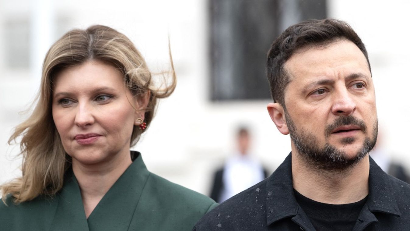 Volodimir Zelenszkij és a felesége (Fotó: AFP)
