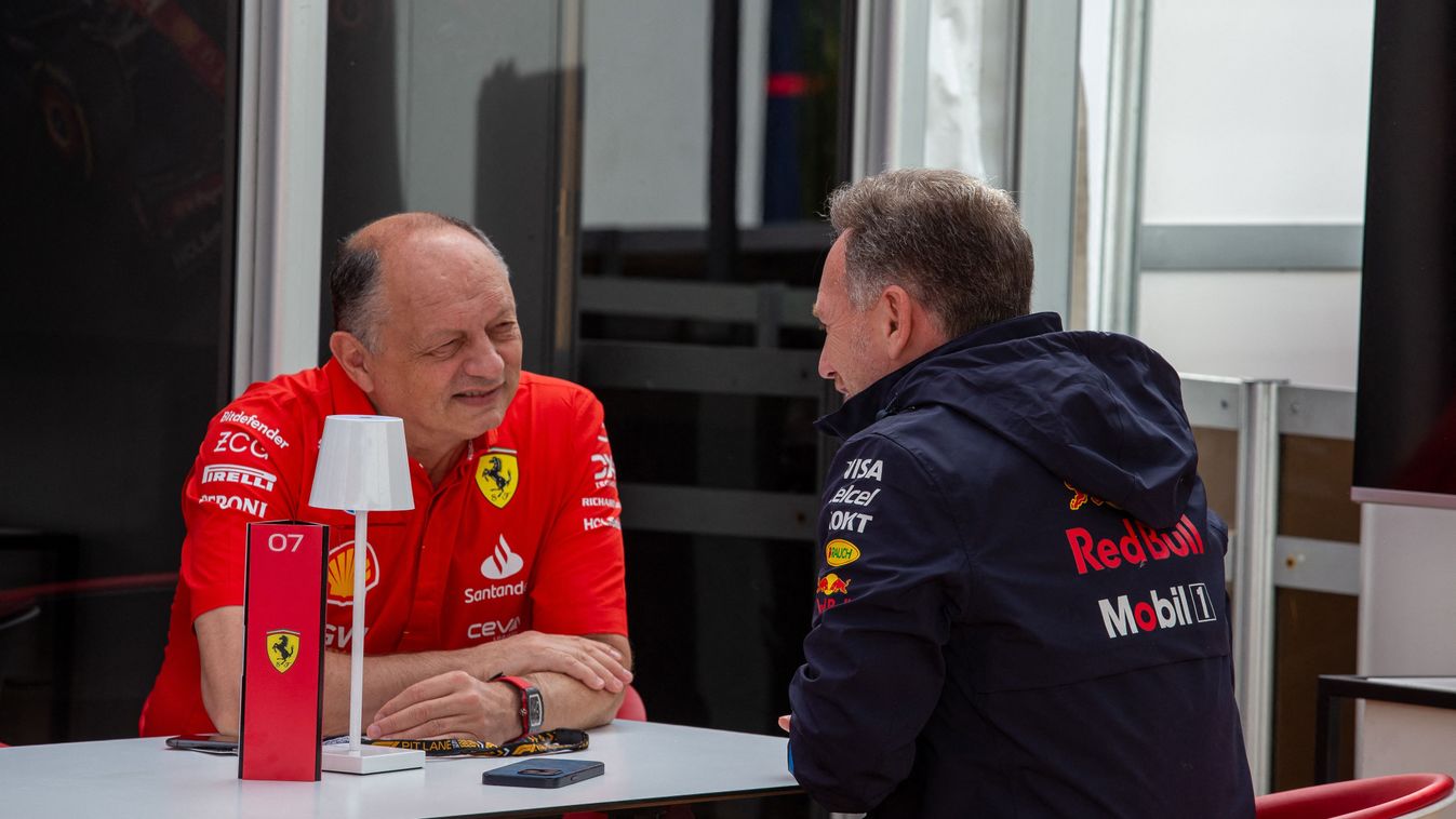 Frédéric Vasseur (balra) és Christian Horner (jobbra).