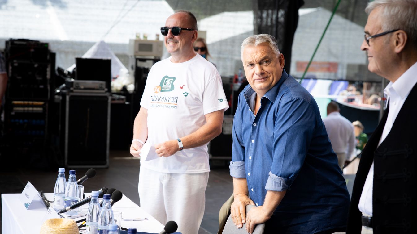 Orbán Viktor miniszterelnök Tusnádfürdőn tart előadást 
