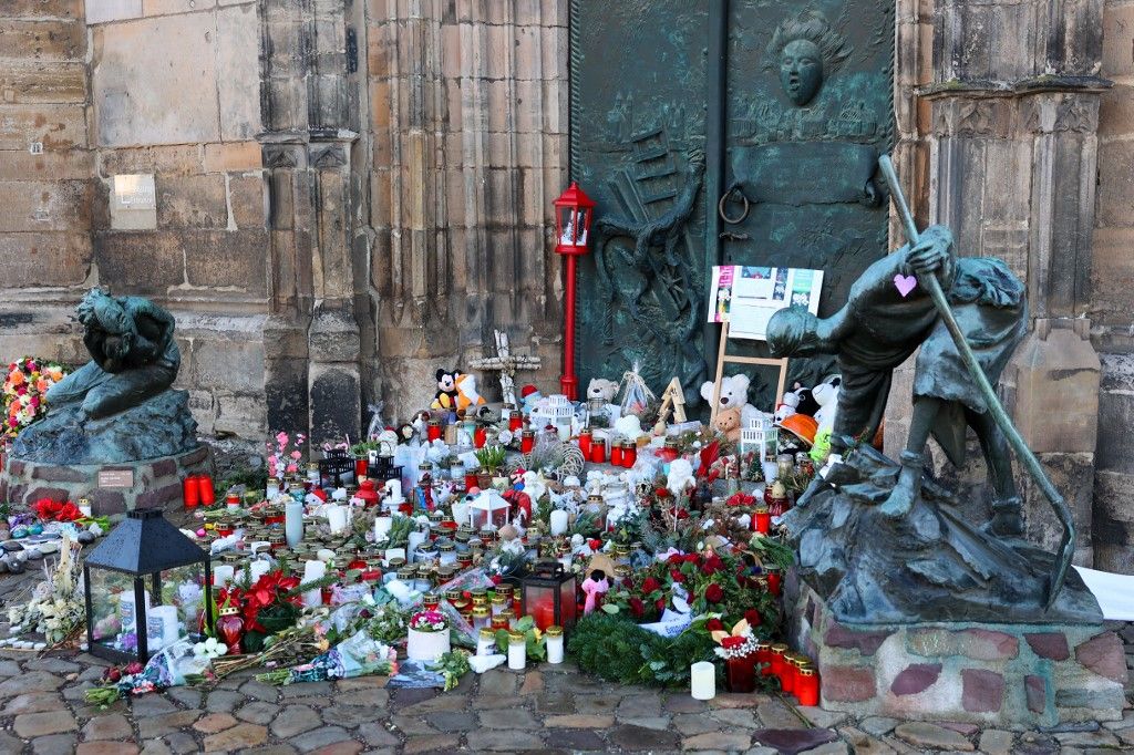 Magdeburgban a karácsonyi vásáron történt halálos gázolás (Fotó: PETER GERCKE / dpa-Zentralbild)