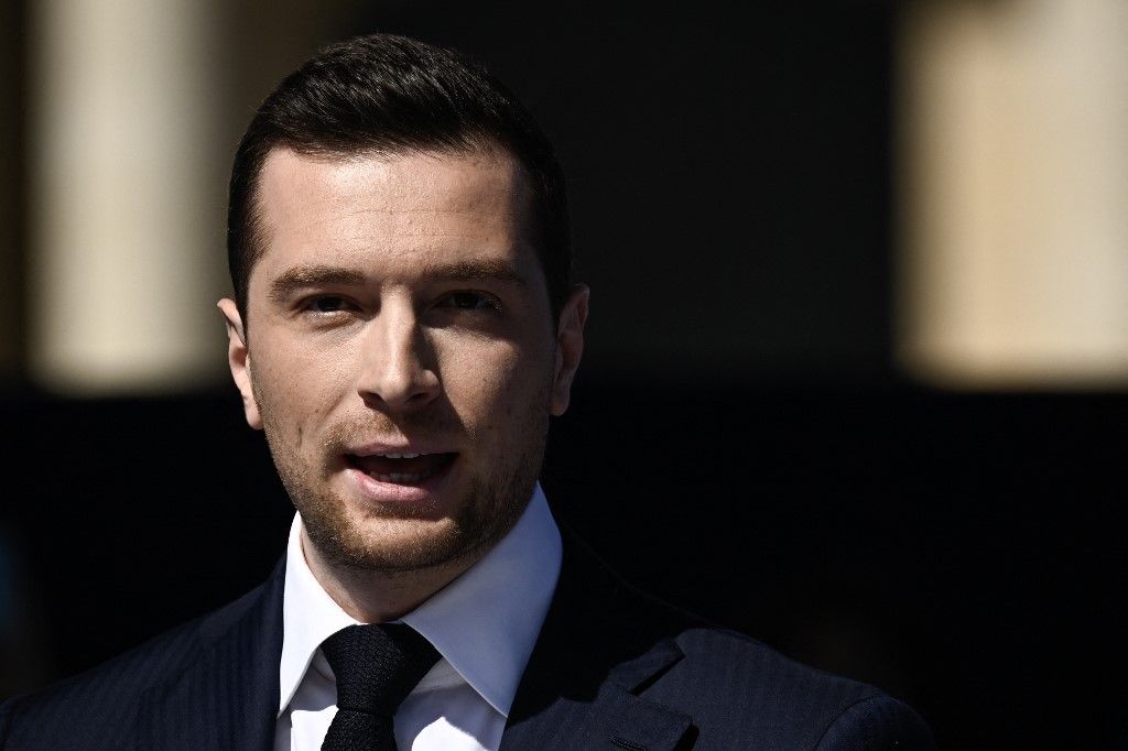 A Patrióták Európáért pártcsalád elnöke és a francia Nemzeti Tömörülés vezetője, Jordan Bardella
