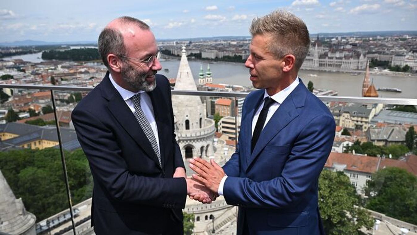 Manfred Weber, leader of the European People's Party, and Peter Magyar, leader of the Tisza Party (Photo: AFP)