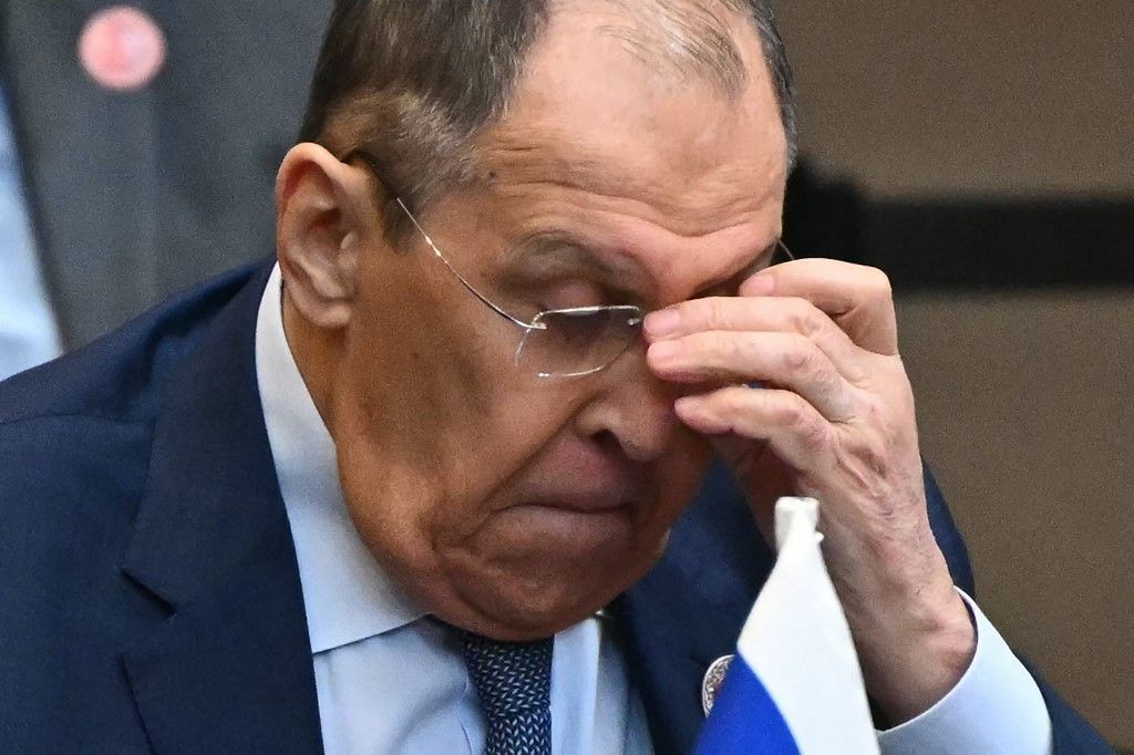 Szergej Lavrov a háború kérdéséről nyilatkozott (Fotó: AFP)