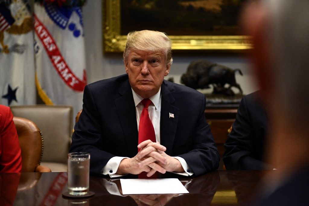 US President Donald Trump hosts a roundtable discussion with Hispanic pastors at the White House on January 25, 2019, in Washington, DC. (Photo by Brendan Smialowski / AFP)