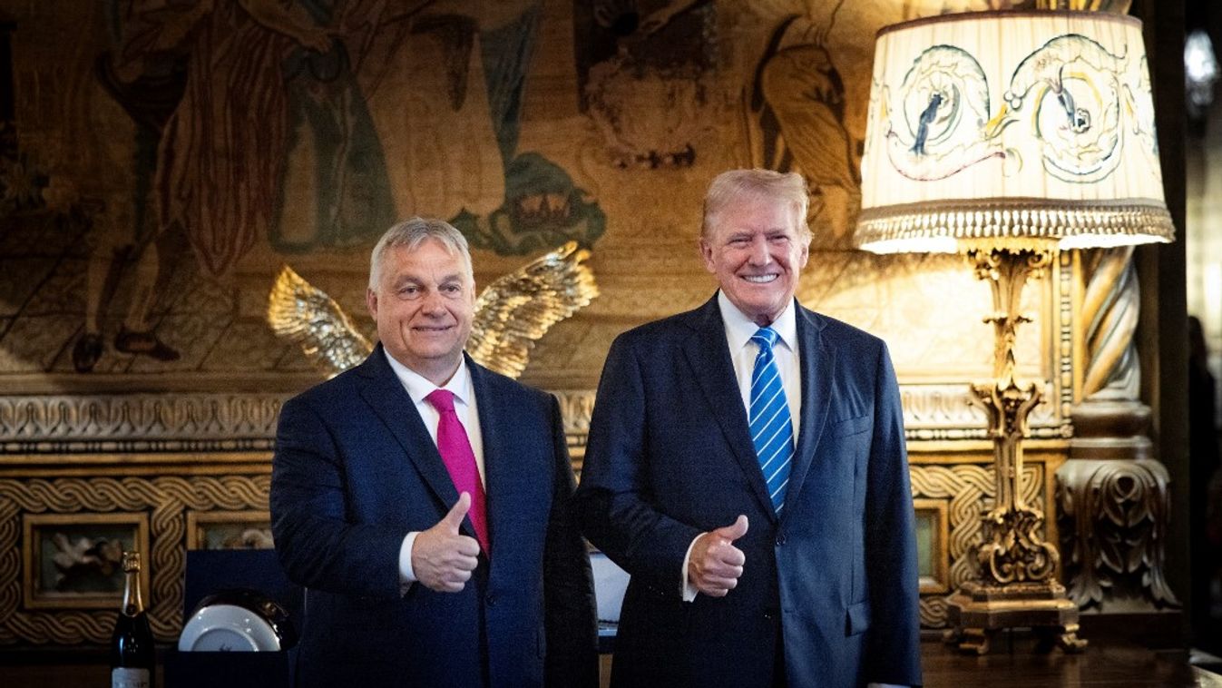 Orbán Viktor magyar miniszterelnök (B) és Donald Trump amerikai elnök (Fotó: AFP)