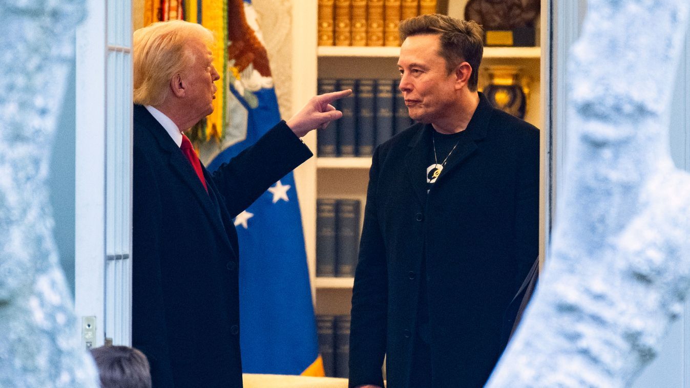 Donald Trump amerikai elnök és Elon Musk üzletember