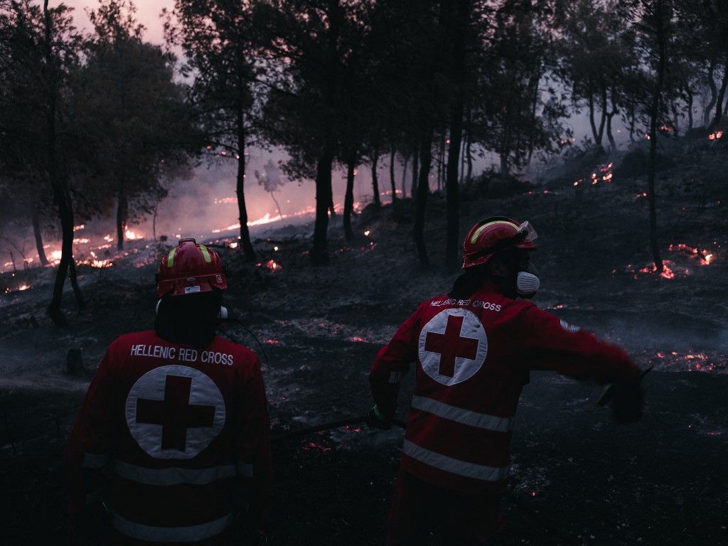 Erdőtűz pusztított egy görögországi szigeten