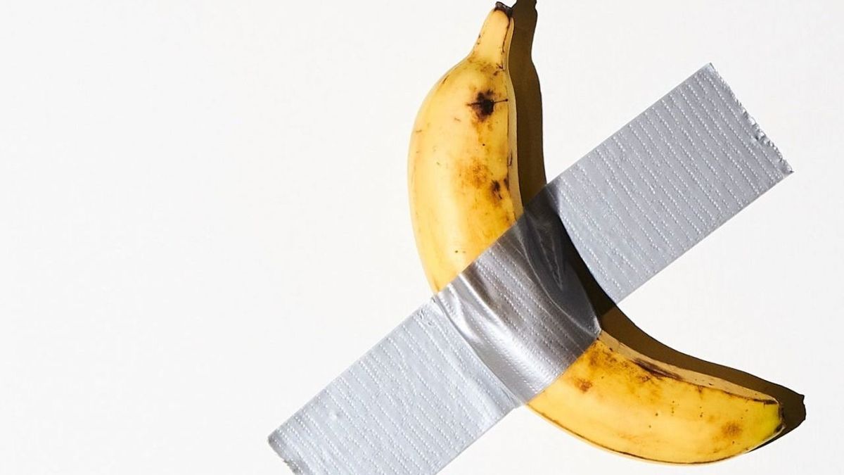 Ehető művészet: ismét felfalták a falra ragasztott banáninstallációt