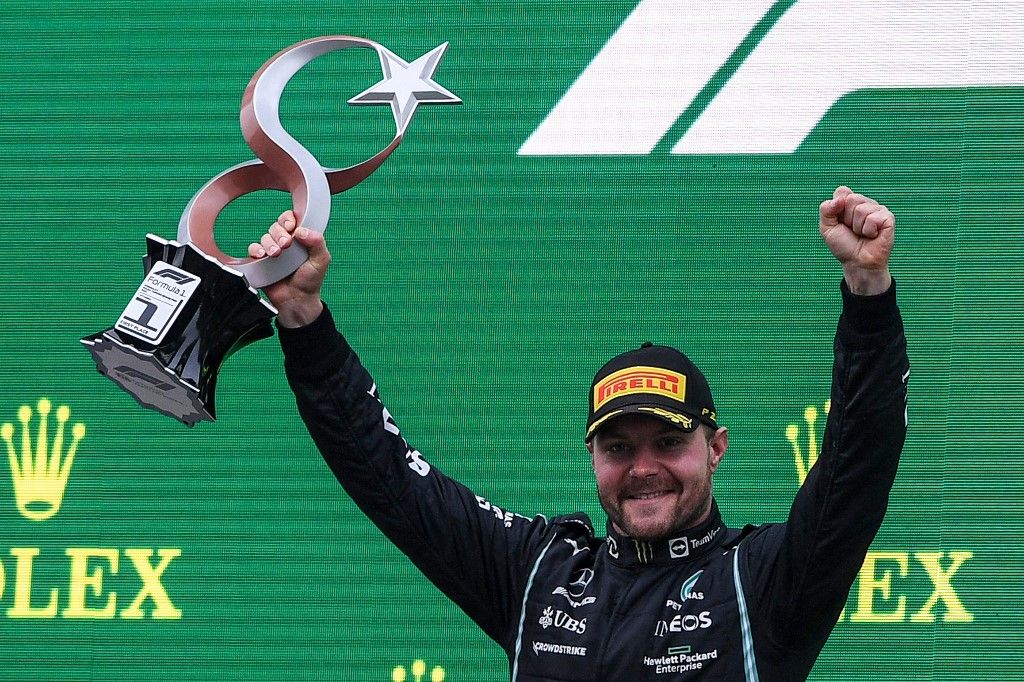 Valtteri Bottas eddig összesen tíz futamot nyert meg a Forma–1-ben, mindet a Mercedes színeiben