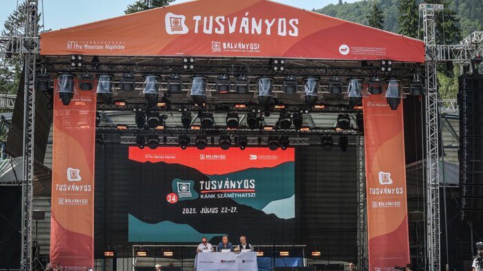 Tusnádfürdőn tart előadást Orbán Viktor (Fotó:  Hatlaczki Balázs)