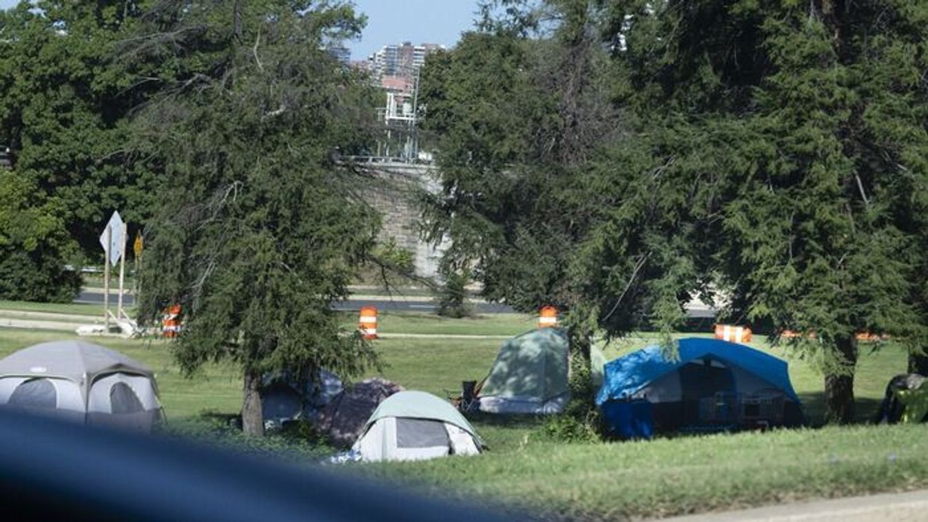 Homeless encampment in Washington D.C. (Source: Truth Social)