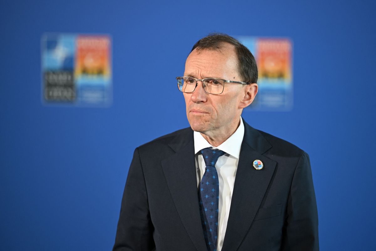 ANTALYA, TURKIYE - MAY 15: Norwegian Foreign Minister, Espen Barth Eide speaks to press during the NATO Foreign Ministers' Informal Meeting held at the NEST Congress Center in Belek, Antalya, Turkiye on May 15, 2025. Muhammed Abdullah Kurtar / Anadolu (Photo by Muhammed Abdullah Kurtar / Anadolu via AFP)